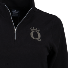 Load image into Gallery viewer, QFC-304 | Women&#39;s Freeport Microfleece pullover- Black/Grey
