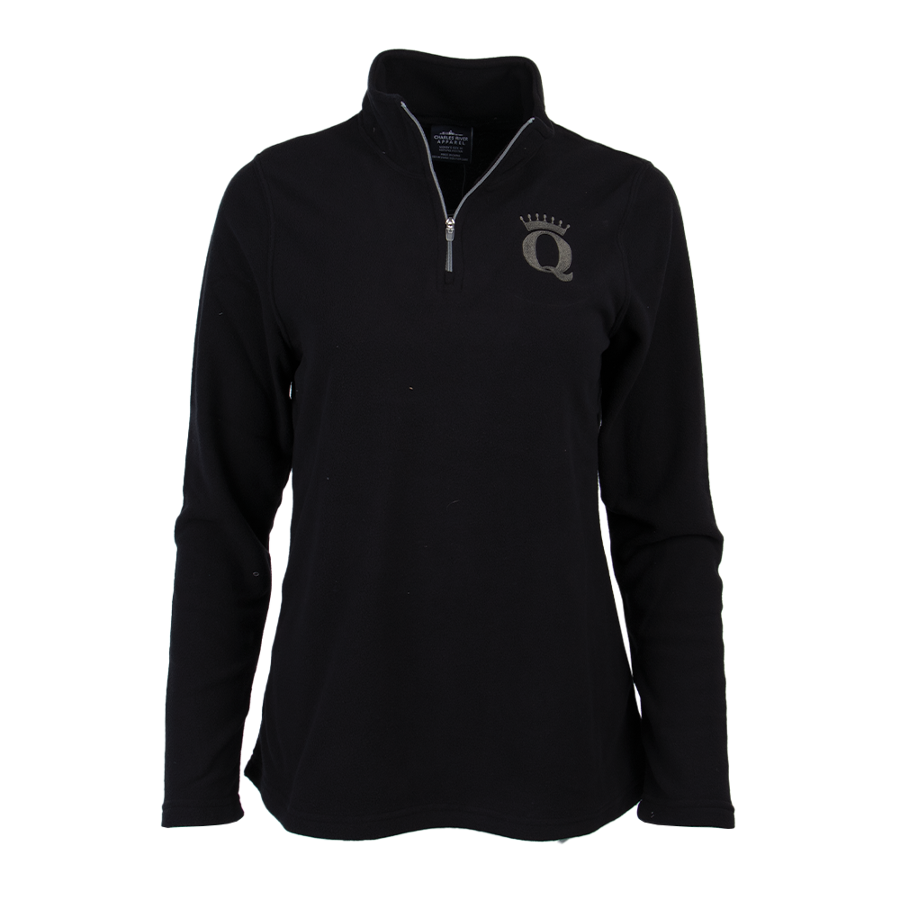 QFC-304 | Women's Freeport Microfleece pullover- Black/Grey